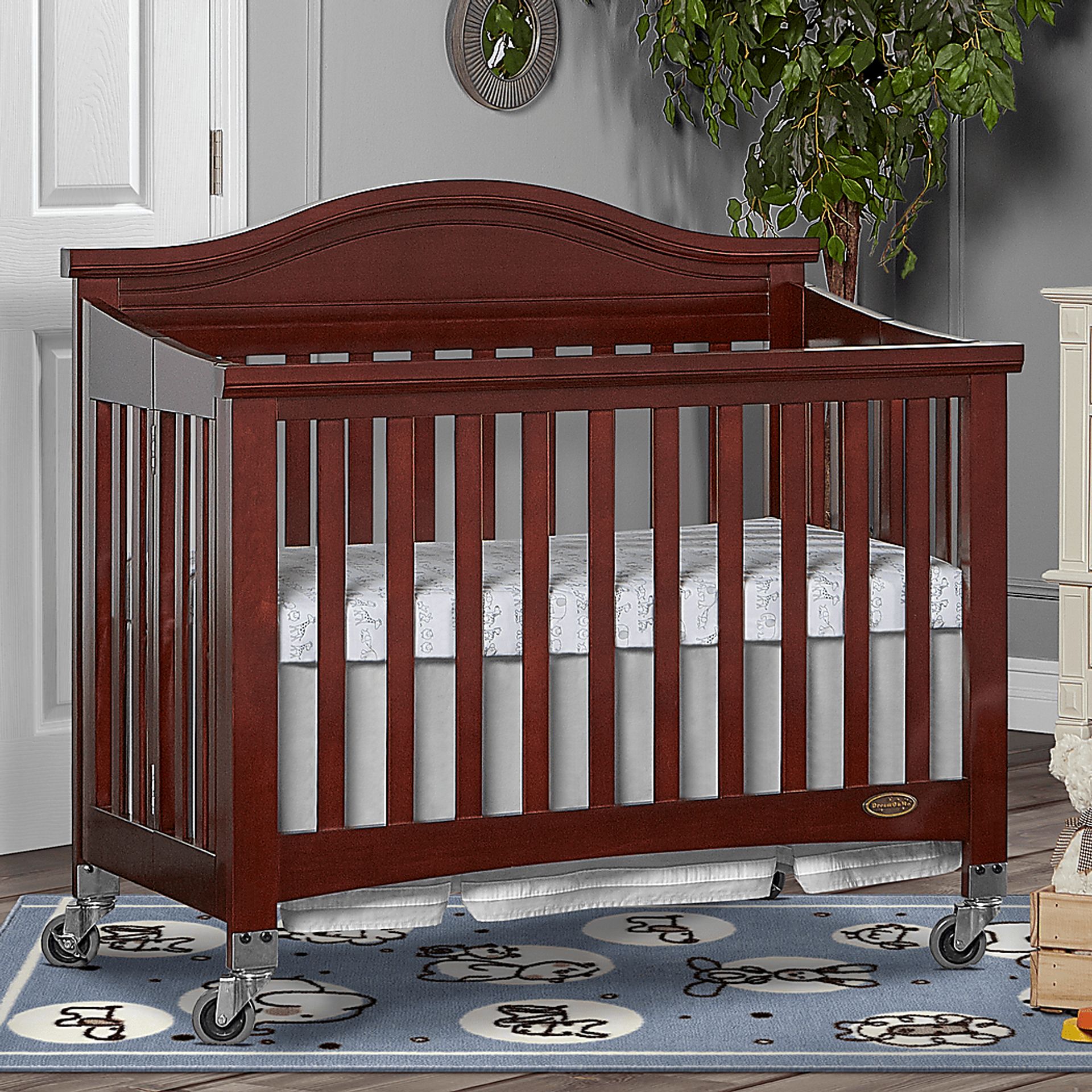 Tavia Espresso Mini Folding Portable Crib - Image 8