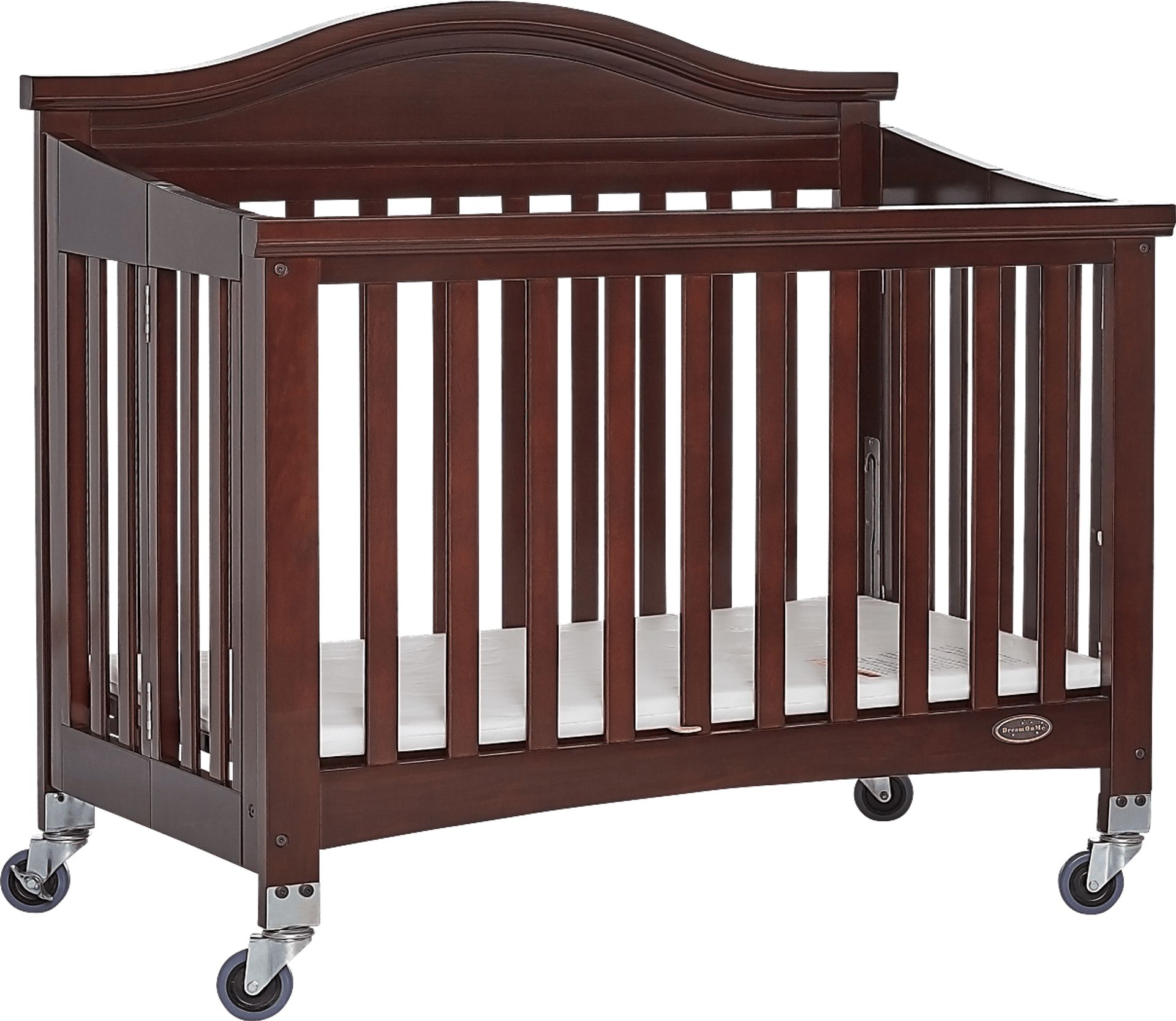 Tavia Espresso Mini Folding Portable Crib - Image 1