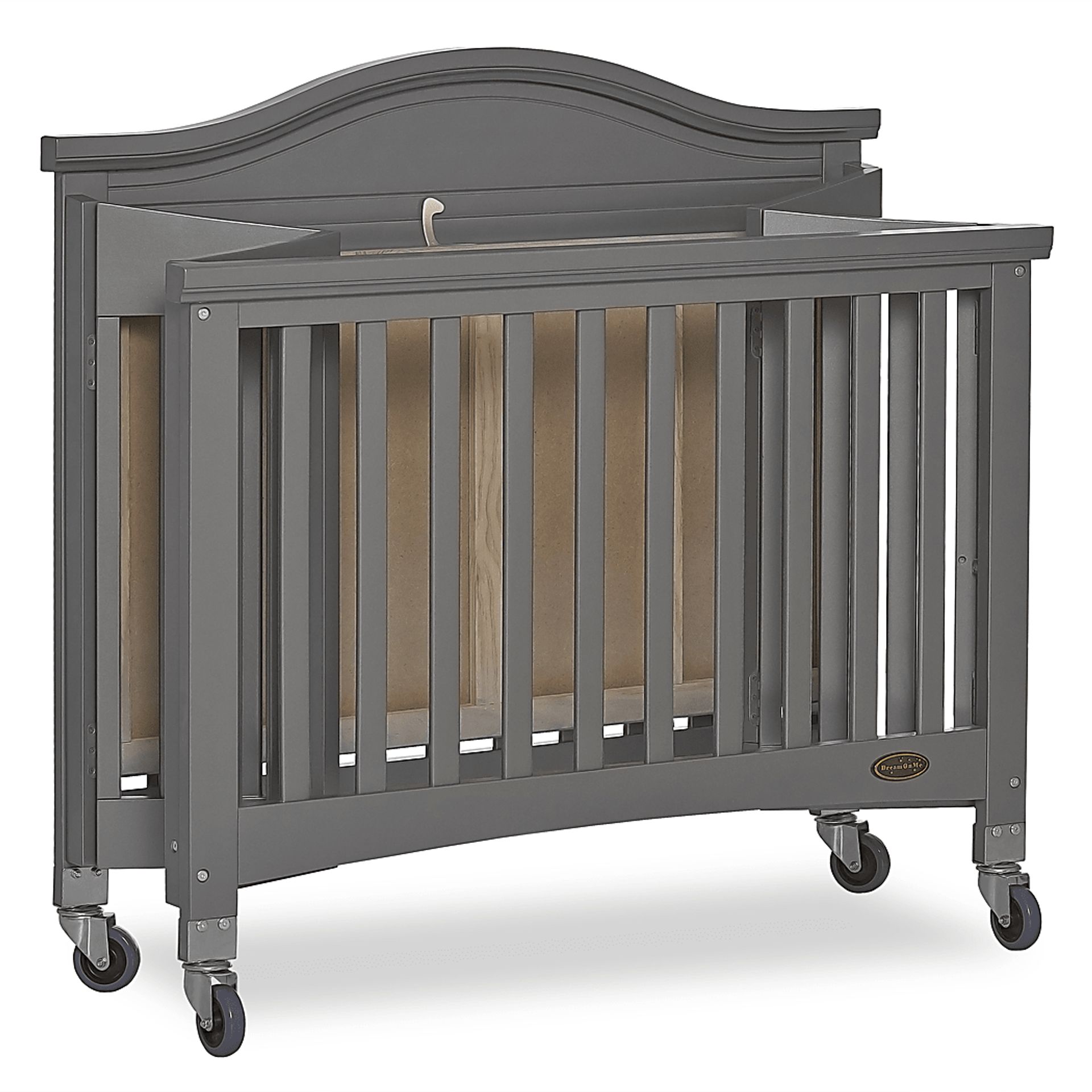 Tavia Gray Mini Folding Portable Crib - Image 3