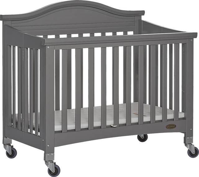 Tavia Gray Mini Folding Portable Crib - Thumbnail - Image 1