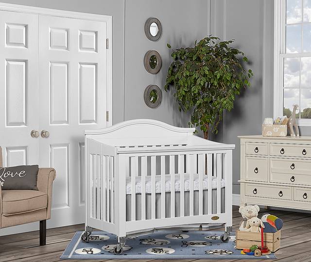 Tavia White Mini Folding Portable Crib - Thumbnail - Image 9
