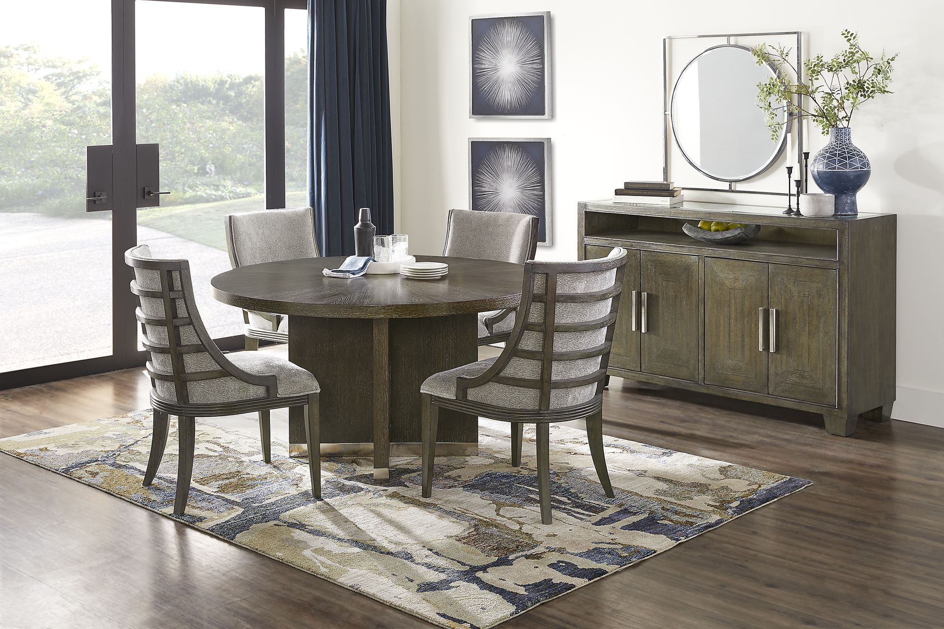 Taylor Trace Brown 5 Pc Round Dining Room - Image 1