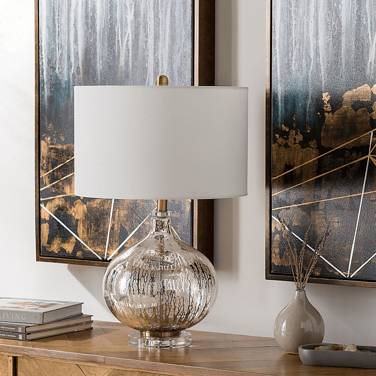 Teaber Lane Gold Yellow Table Lamp | Rooms to Go