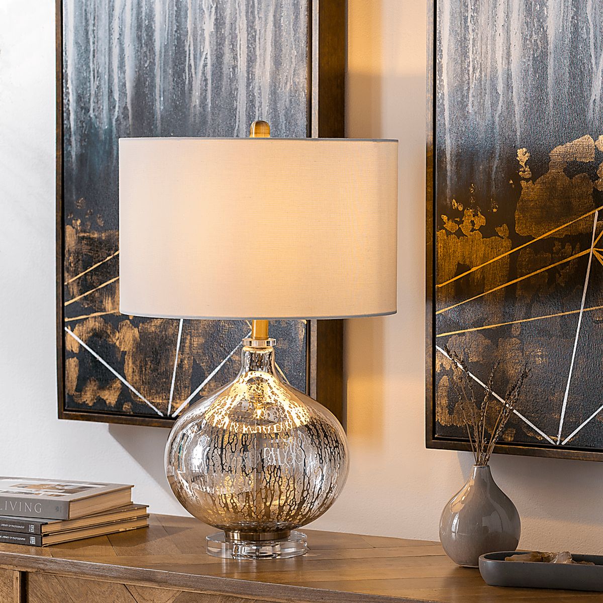 Teaber Lane Gold Yellow Table Lamp | Rooms to Go