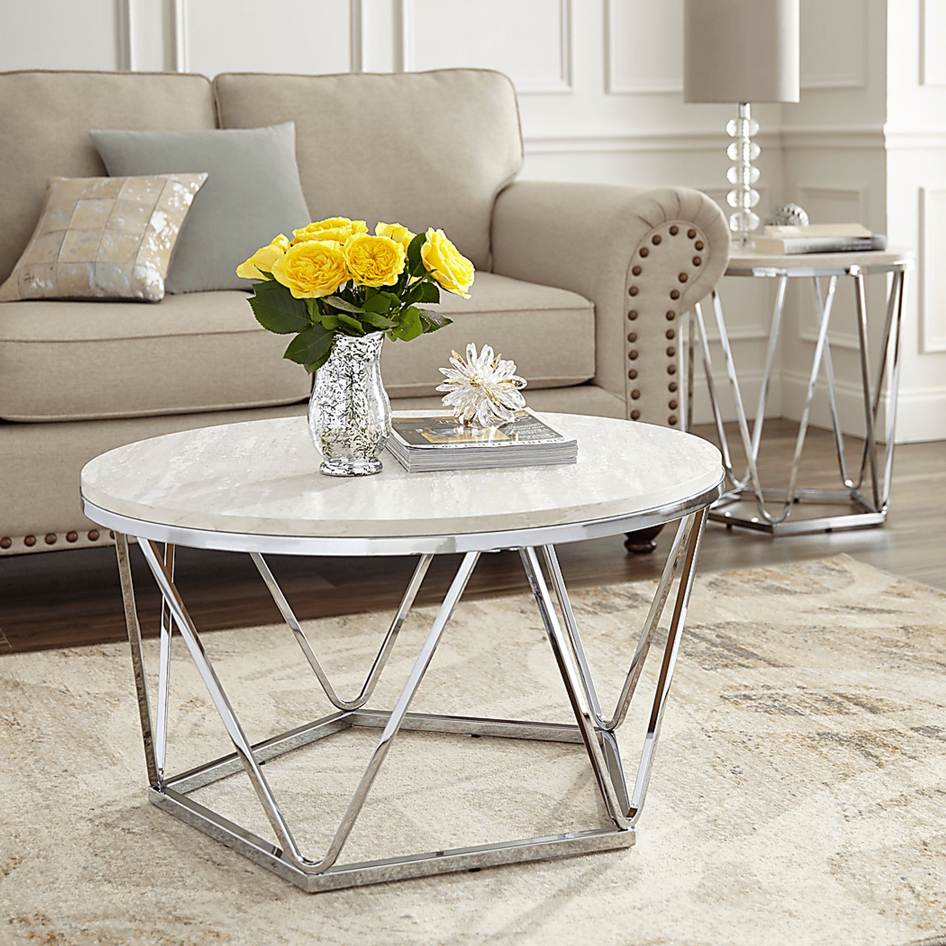 Teaberry White Cocktail Table - Image 4