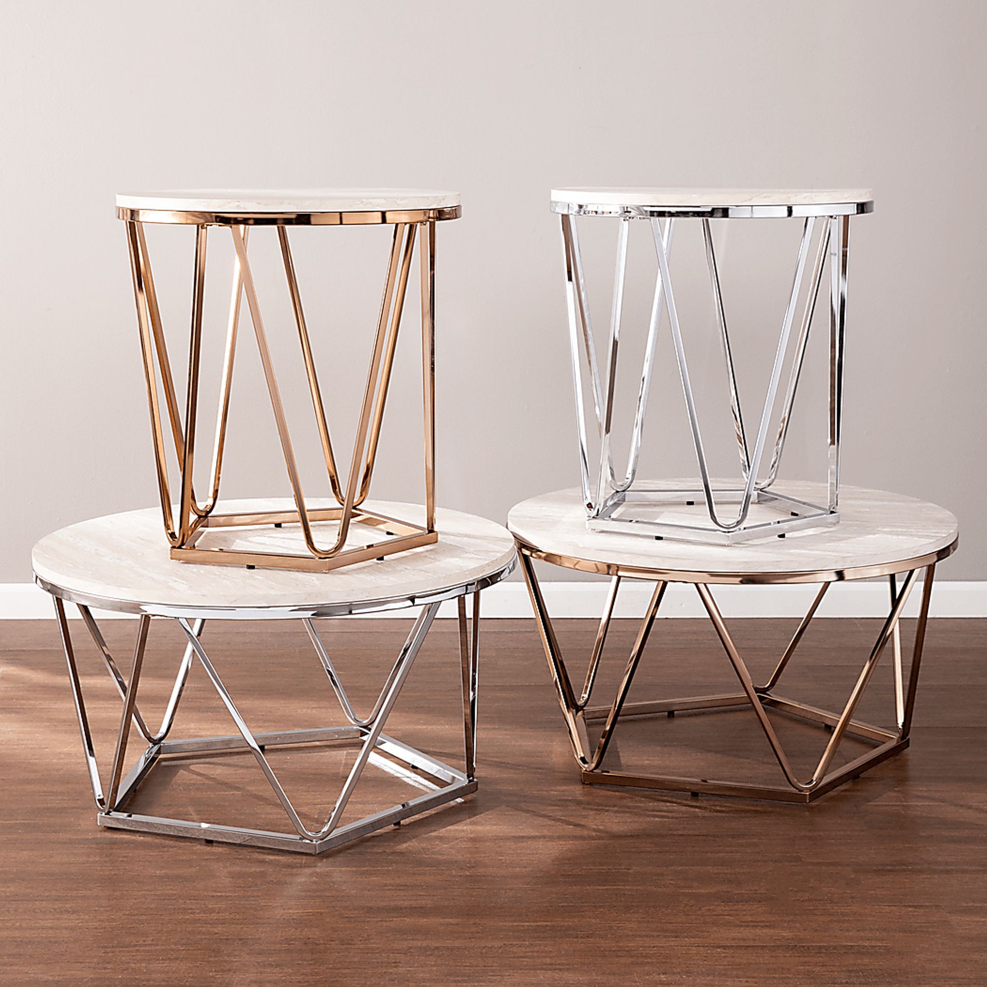 Teaberry White Side Table - Image 4