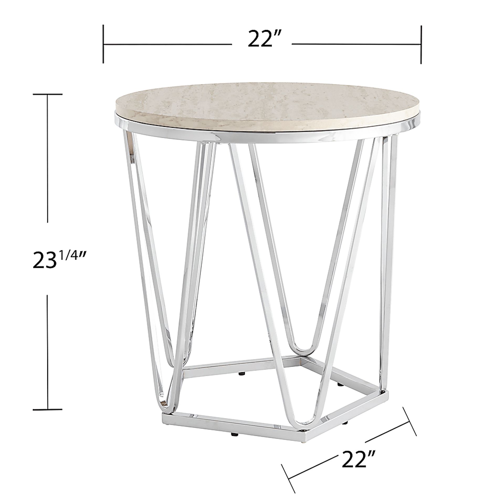 Teaberry White Side Table - Image 5