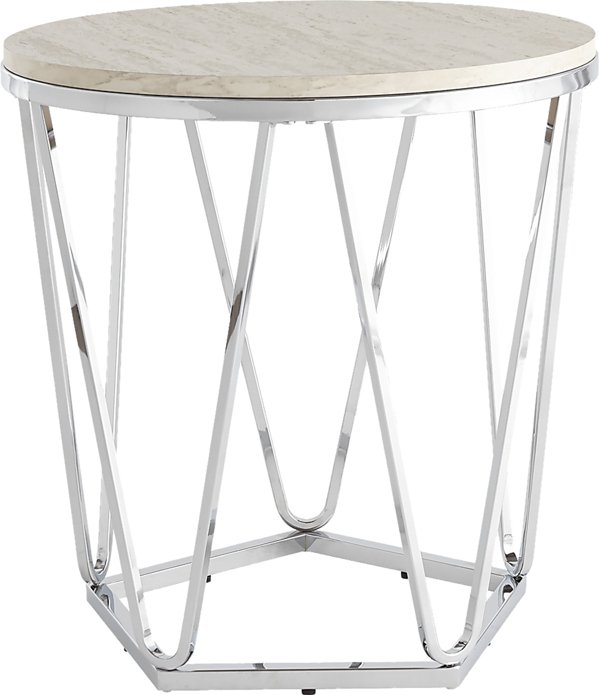 Teaberry White Side Table - Image 1