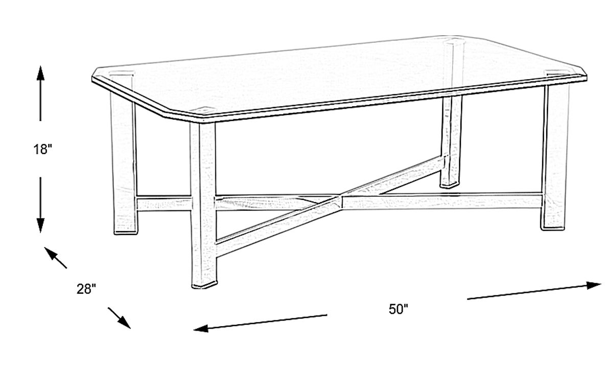 Teagan Chrome Cocktail Table