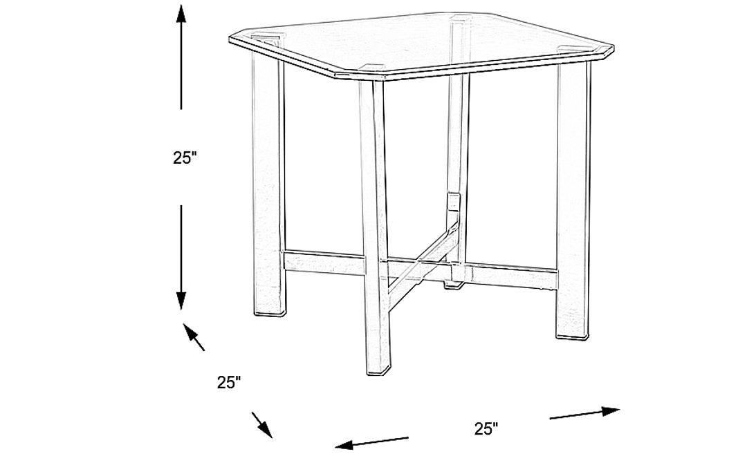 Teagan Chrome End Table