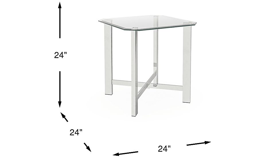Teagan Silver End Table - Thumbnail 3