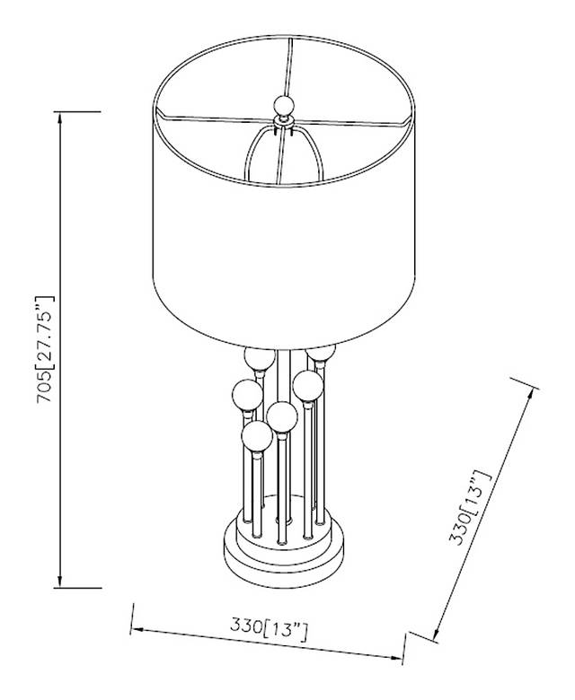 Tearose Trail Gold Lamp - Thumbnail - Image 6