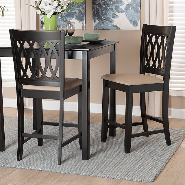 Teconnett Beige Counter Stool, Set of 2 - Thumbnail - Image 2