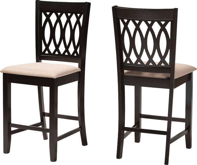 Teconnett Beige Counter Stool, Set of 2 - Thumbnail - Image 1