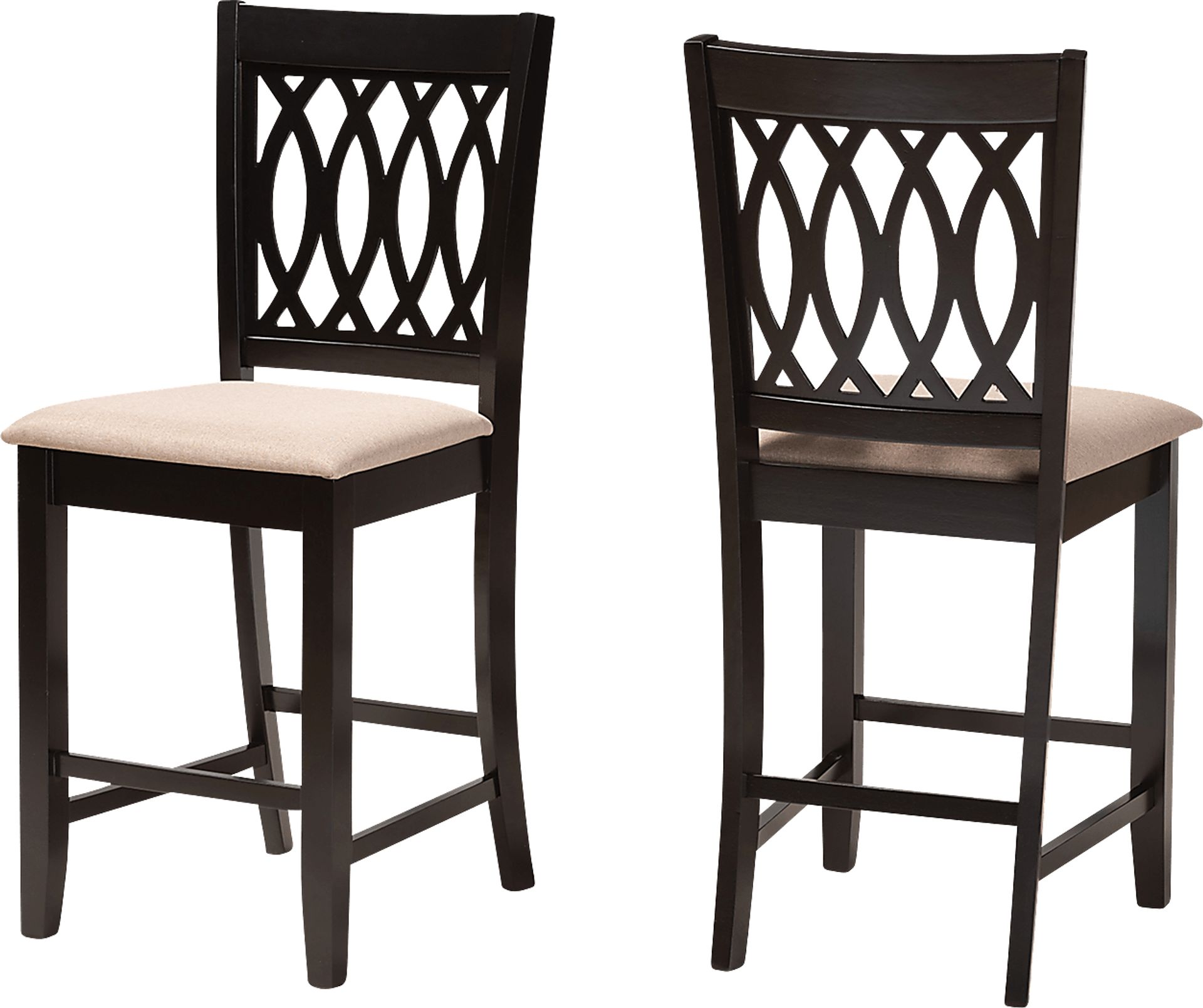 Teconnett Beige Counter Stool, Set of 2 - Image 1
