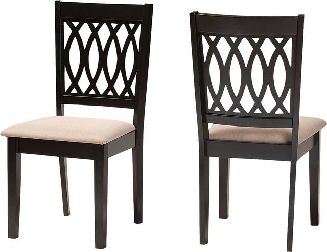 Teconnett Beige Dining Chair, Set of 2 - Thumbnail - Image 1