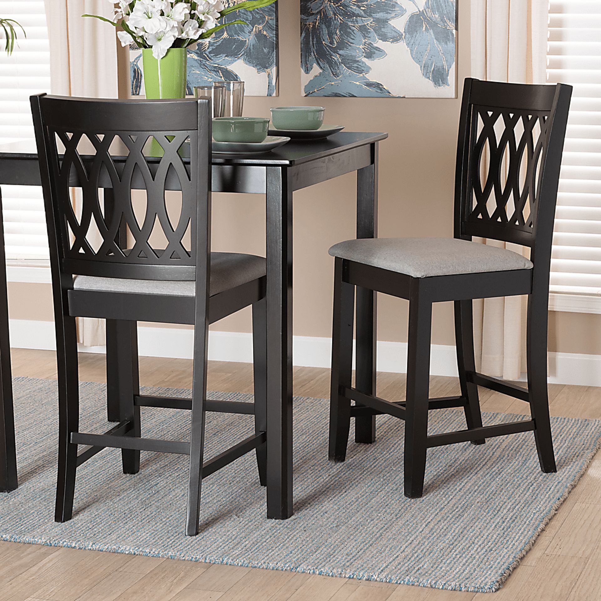 Teconnett Gray Counter Stool, Set of 2 - Image 2