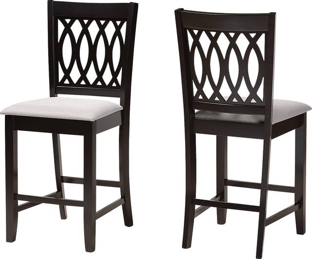 Teconnett Gray Counter Stool, Set of 2 - Thumbnail - Image 1