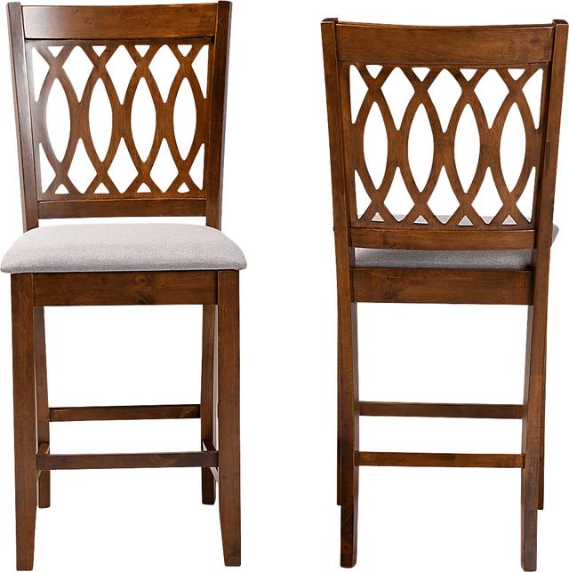 Teconnett Walnut Brown Counter Stool, Set of 2 - Thumbnail - Image 3