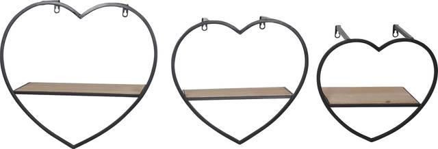 Teeside Brown Wall Shelf, Set of 3 - Thumbnail - Image 1