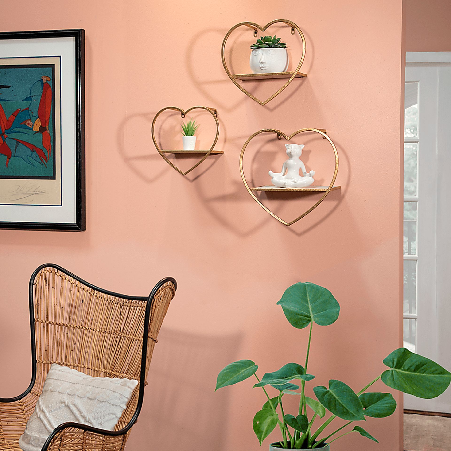 Teeside Gold Wall Shelf, Set of 3 - Image 2