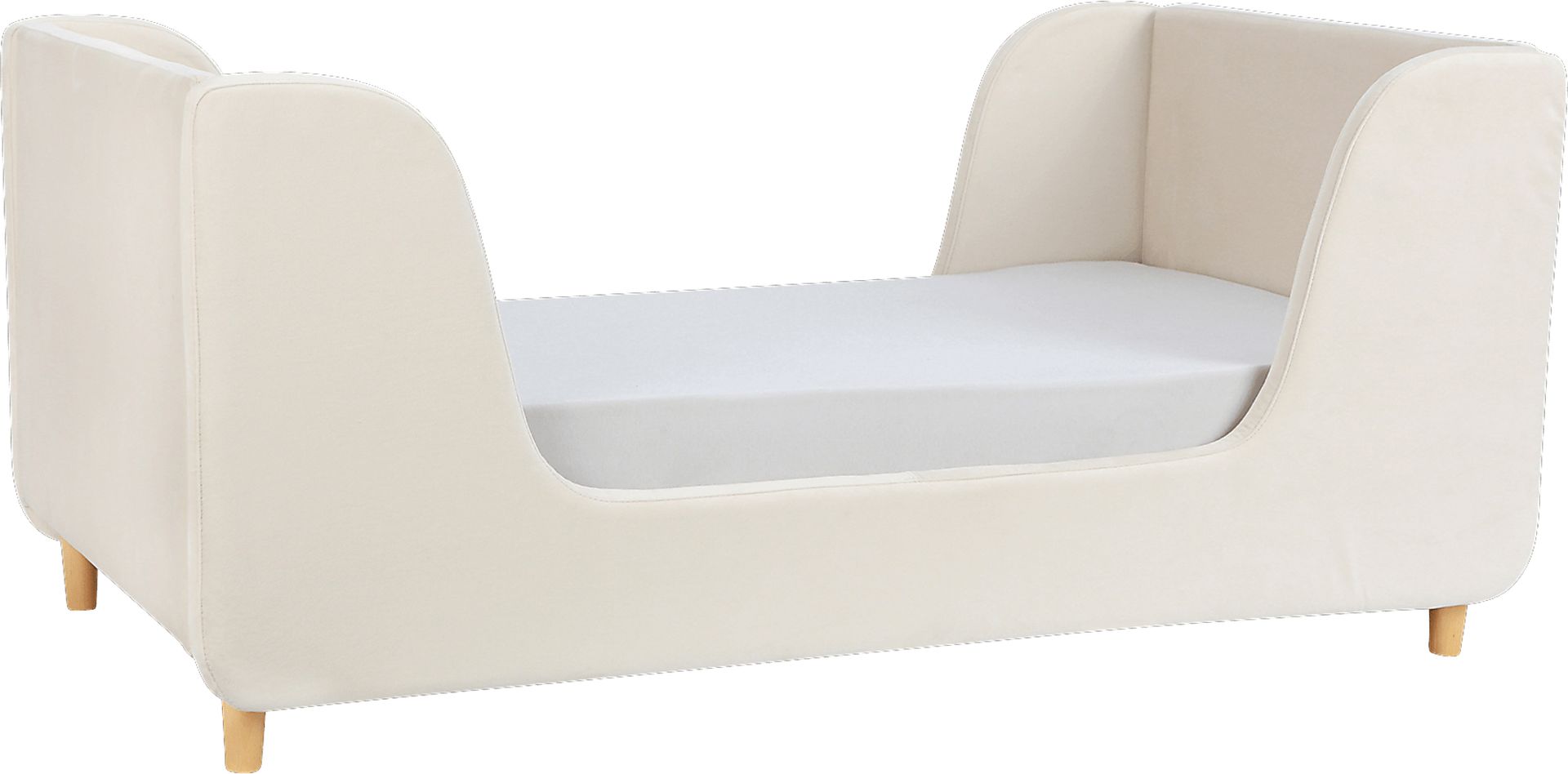 Tegen Almond Upholstered Toddler Bed - Image 1