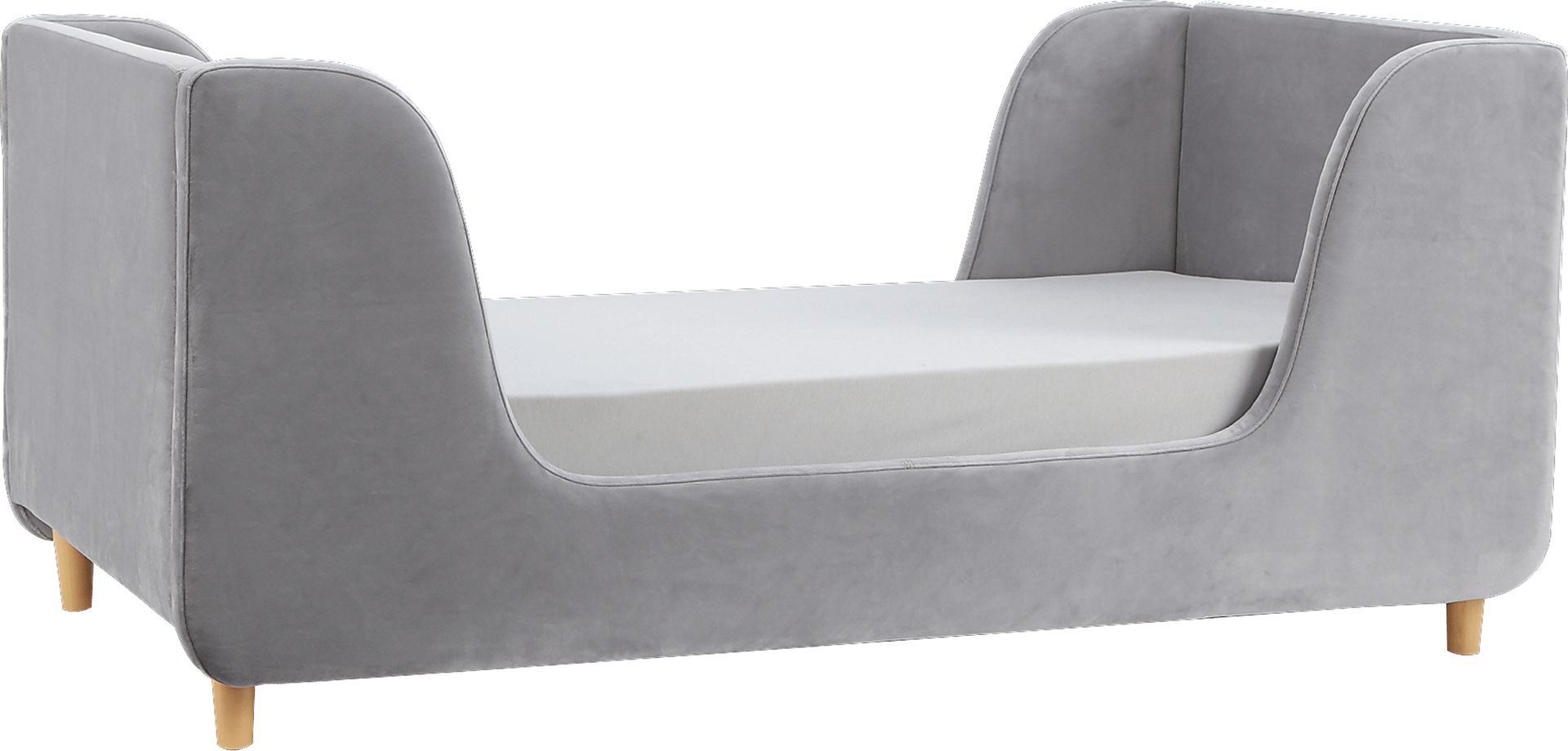 Tegen Gray Upholstered Toddler Bed - Image 1