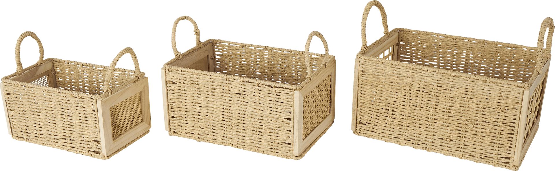 Tehes Brown Basket, Set of 3 - Image 3