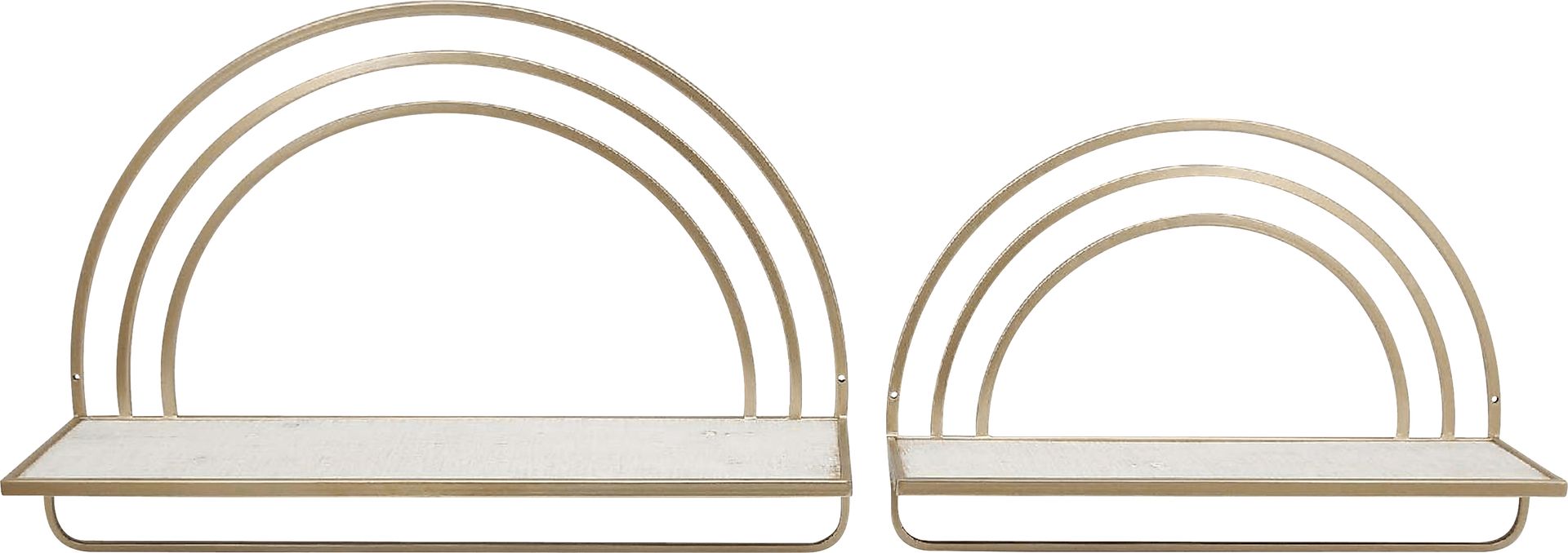 Telatha Gold Wall Shelf, Set of 2 - Image 1