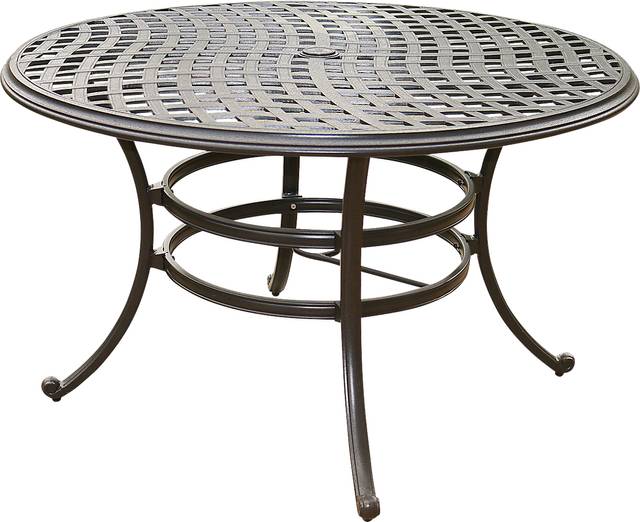 Telese Espresso 5 Pc Outdoor Round Dining Set - Thumbnail - Image 9