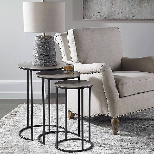 Telfair Black Nesting Table, Set of 3 - Thumbnail - Image 3