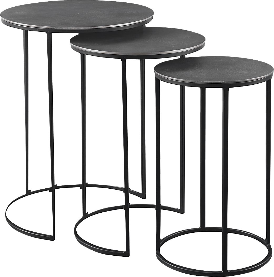 Telfair Black Nesting Table, Set of 3