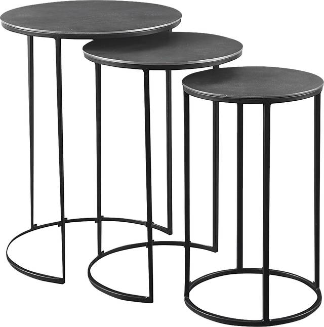 Telfair Black Nesting Table, Set of 3 - Thumbnail - Image 1