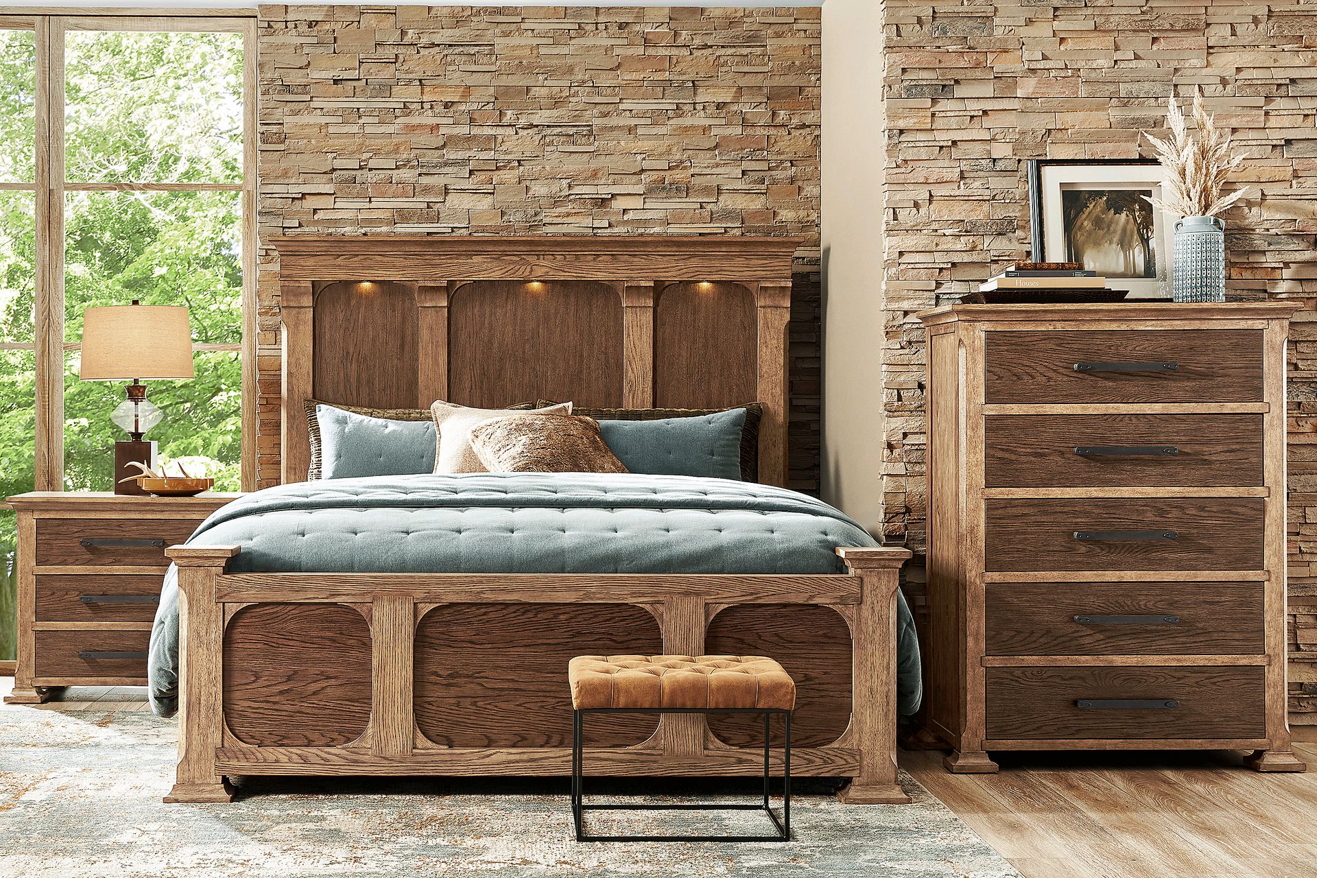 Telluride Brown 5 Pc King Panel Bedroom - Image 1