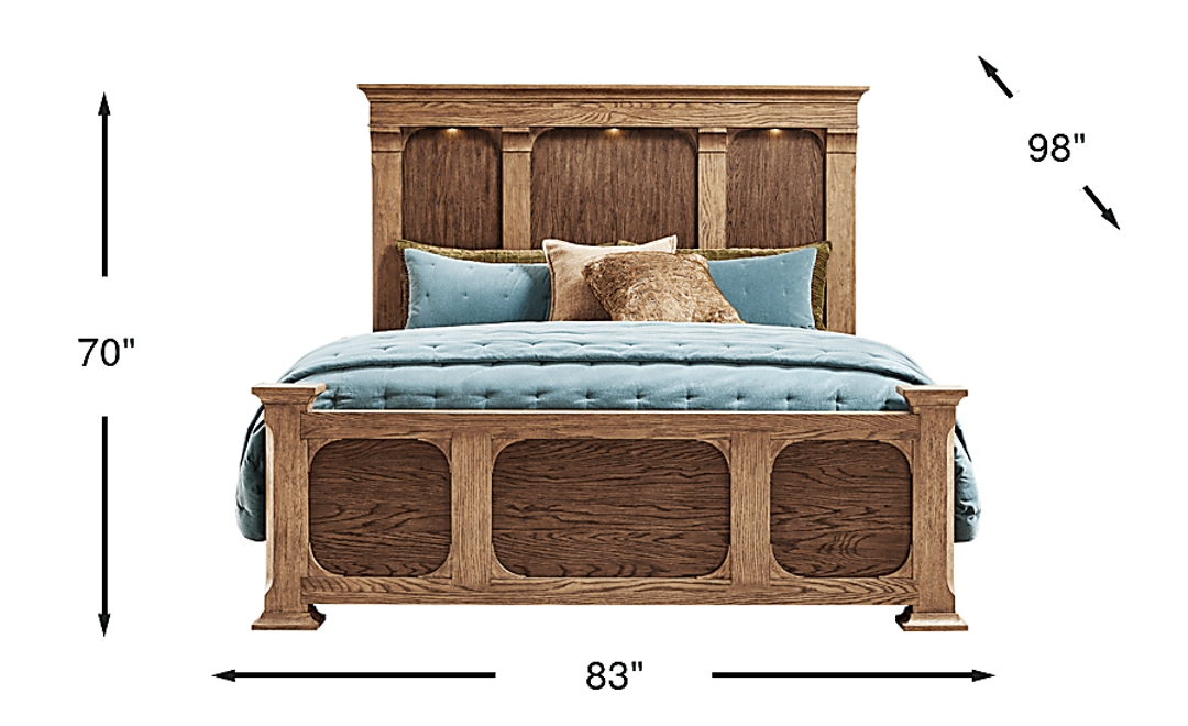 Telluride Brown King Panel Bed