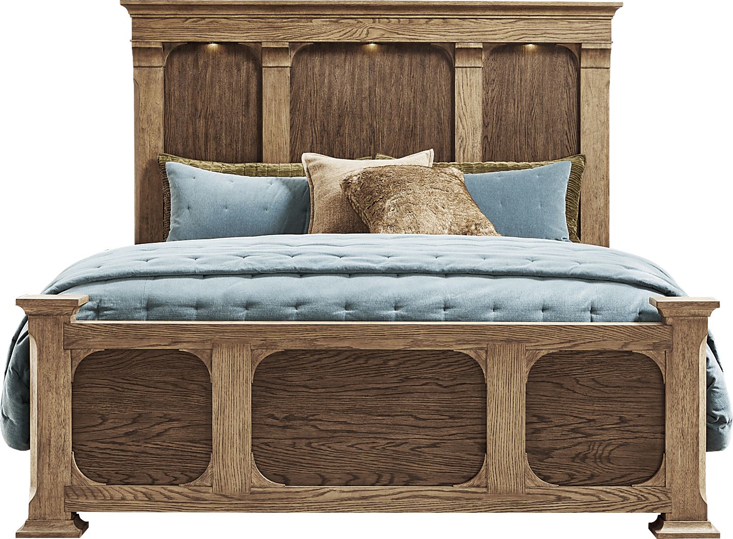 Telluride Brown King Panel Bed - Thumbnail 5