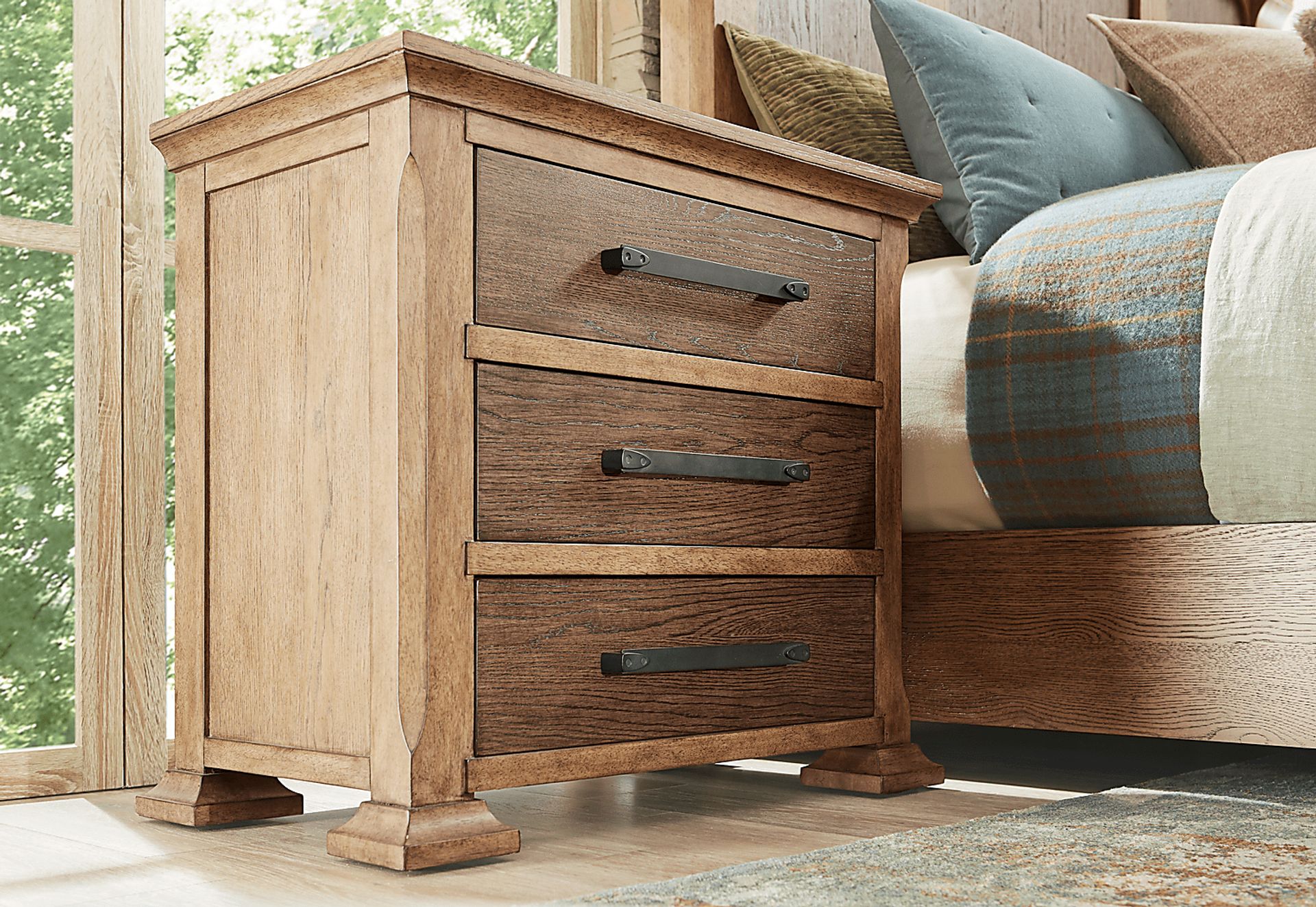 Telluride Brown 5 Pc King Panel Bedroom with Upholstered Bench - Image 14