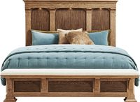 Panel Bed With Upholstered Bench