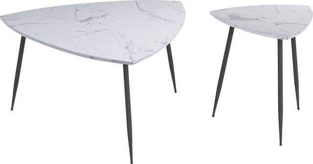 Tellury White Accent Table, Set of 2 - Thumbnail - Image 4