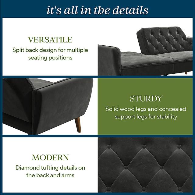 Telora II Gray Futon - Thumbnail - Image 7