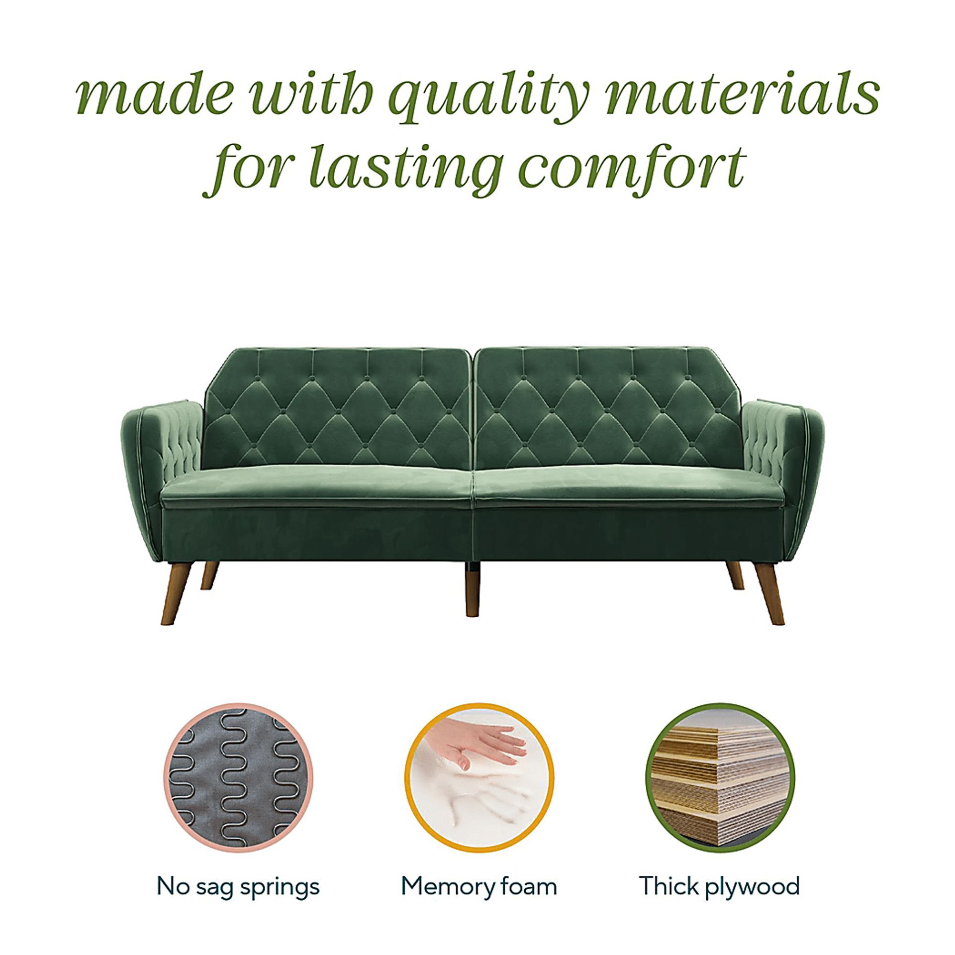Telora II Green Futon - Image 18