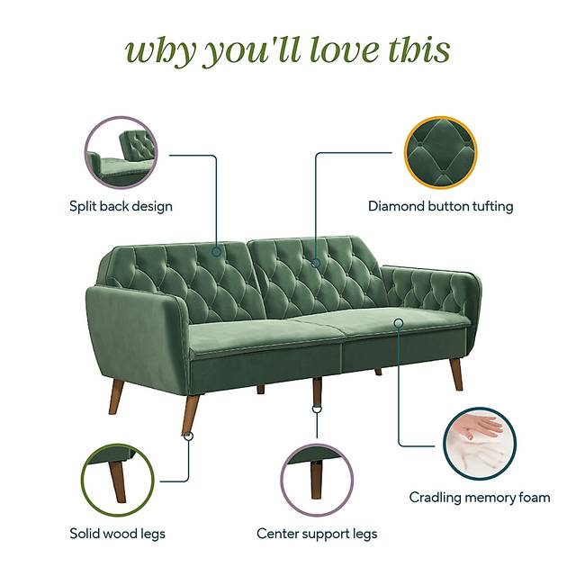 Telora II Green Futon - Thumbnail - Image 6