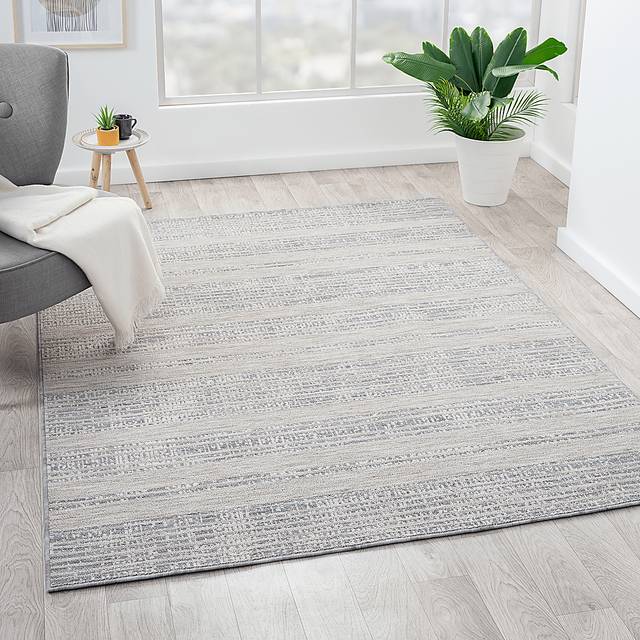Temisnia Ivory/Blue 7'10 x 8'10 Indoor/Outdoor Rug - Thumbnail - Image 3