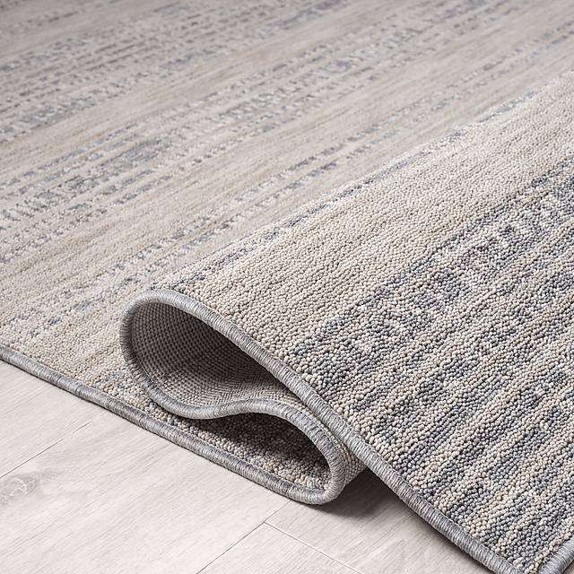 Temisnia Ivory/Blue 7'10 x 8'10 Indoor/Outdoor Rug - Thumbnail - Image 7