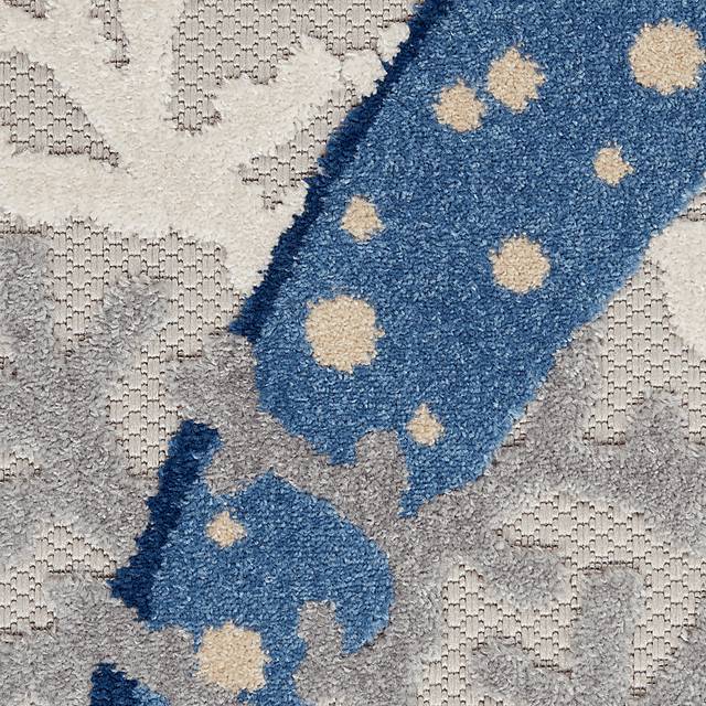 Tempany Blue/Gray 7'10 x 10'6 Indoor/Outdoor Rug - Thumbnail - Image 8