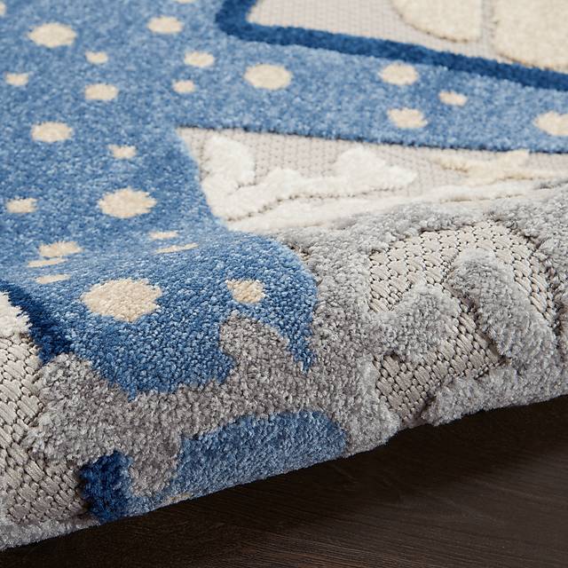 Tempany Blue/Gray 7'10 x 10'6 Indoor/Outdoor Rug - Thumbnail - Image 9