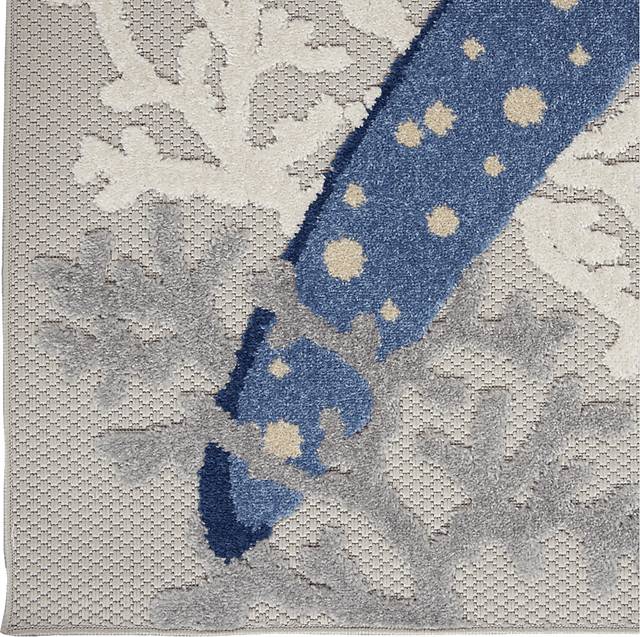 Tempany Blue/Gray 5'3 x 7'5 Indoor/Outdoor Rug - Thumbnail - Image 10