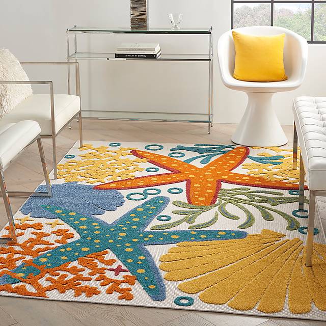 Tempany Multi 5'3 x 7'5 Indoor/Outdoor Rug - Thumbnail - Image 4