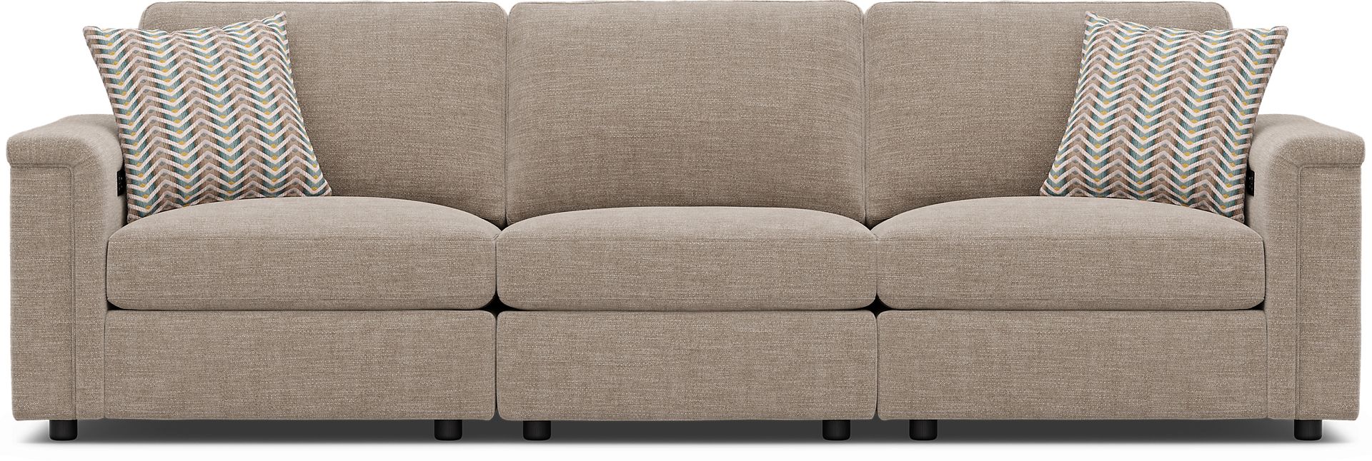 Tempo Modular Beige 3 Pc Sectional with Audio - Image 2