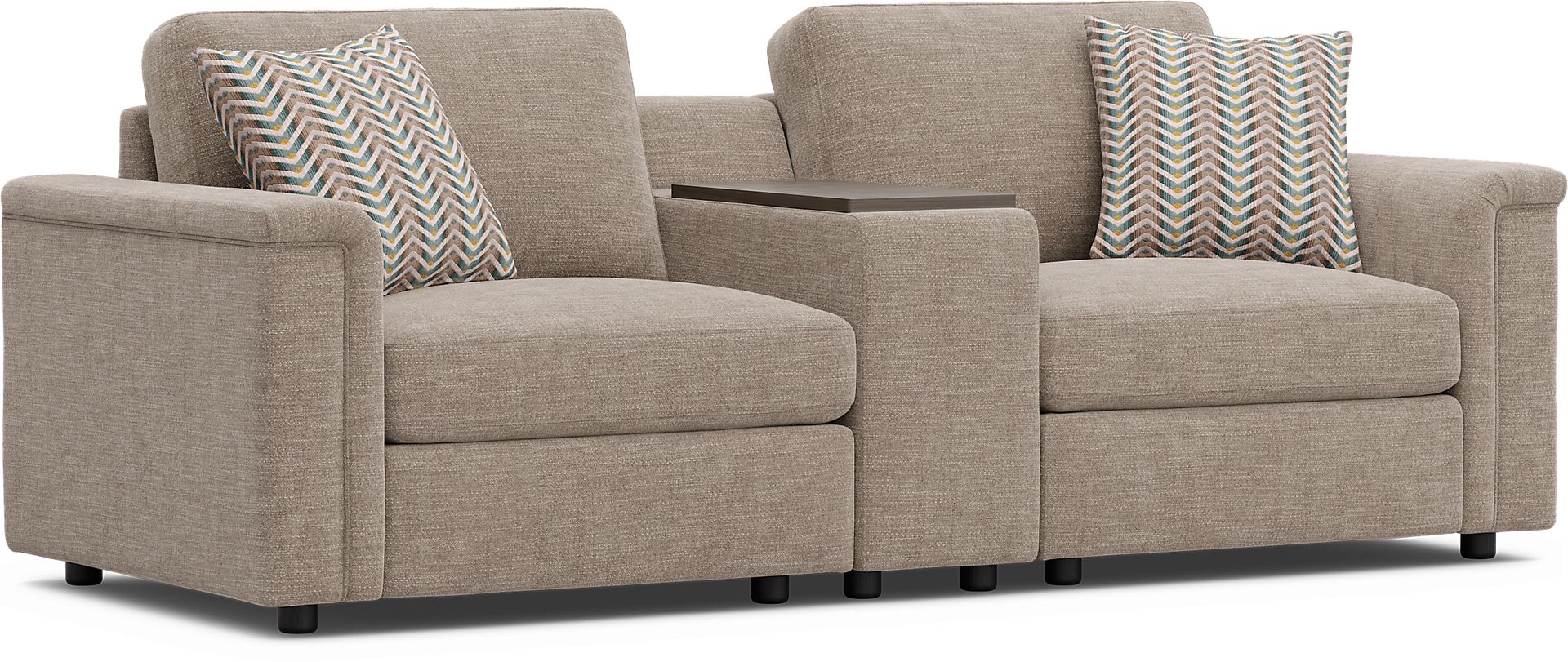 Tempo Modular Beige 3 Pc Sectional - Image 1